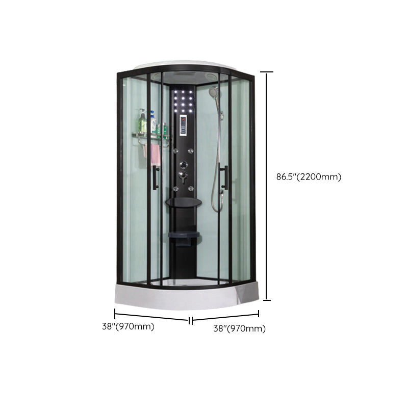 Tempered Easy Clean Glass Glass Tub & Shower Kit Double Sliding Shower Stall Clearhalo 'Bathroom Remodel & Bathroom Fixtures' 'Home Improvement' 'home_improvement' 'home_improvement_shower_stalls_enclosures' 'Shower Stalls & Enclosures' 'shower_stalls_enclosures' 'Showers & Bathtubs' 7114832