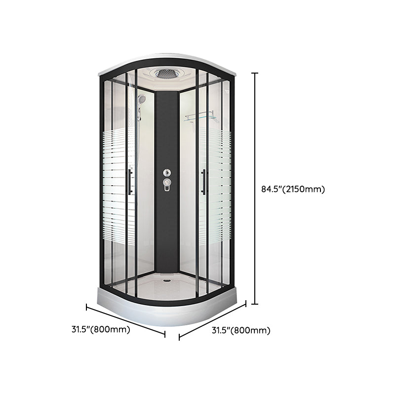 Framed Double Sliding Shower Stall Steam Shower Shower Stall Clearhalo 'Bathroom Remodel & Bathroom Fixtures' 'Home Improvement' 'home_improvement' 'home_improvement_shower_stalls_enclosures' 'Shower Stalls & Enclosures' 'shower_stalls_enclosures' 'Showers & Bathtubs' 7114891