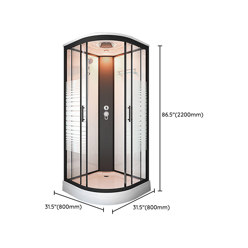 Framed Double Sliding Shower Stall Steam Shower Shower Stall Clearhalo 'Bathroom Remodel & Bathroom Fixtures' 'Home Improvement' 'home_improvement' 'home_improvement_shower_stalls_enclosures' 'Shower Stalls & Enclosures' 'shower_stalls_enclosures' 'Showers & Bathtubs' 7114893