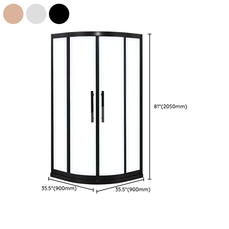 Stainless Steel Shower Enclosure Neo-Round Shower Enclosure on Corner Clearhalo 'Bathroom Remodel & Bathroom Fixtures' 'Home Improvement' 'home_improvement' 'home_improvement_shower_stalls_enclosures' 'Shower Stalls & Enclosures' 'shower_stalls_enclosures' 'Showers & Bathtubs' 7114918