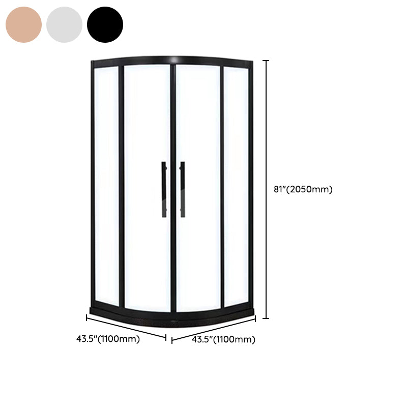 Stainless Steel Shower Enclosure Neo-Round Shower Enclosure on Corner Clearhalo 'Bathroom Remodel & Bathroom Fixtures' 'Home Improvement' 'home_improvement' 'home_improvement_shower_stalls_enclosures' 'Shower Stalls & Enclosures' 'shower_stalls_enclosures' 'Showers & Bathtubs' 7114920