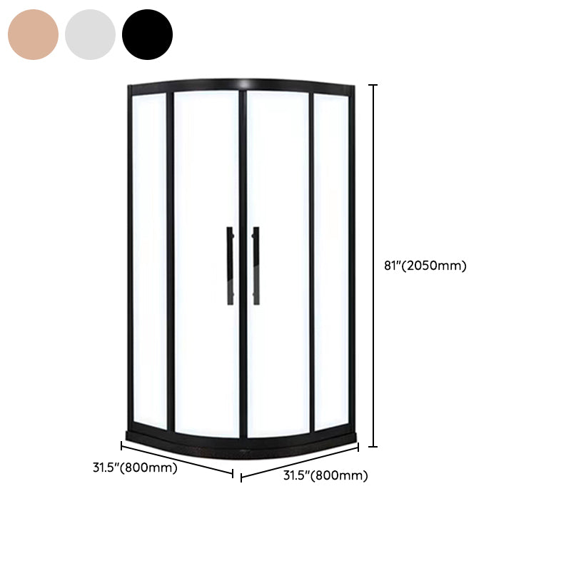 Stainless Steel Shower Enclosure Neo-Round Shower Enclosure on Corner Clearhalo 'Bathroom Remodel & Bathroom Fixtures' 'Home Improvement' 'home_improvement' 'home_improvement_shower_stalls_enclosures' 'Shower Stalls & Enclosures' 'shower_stalls_enclosures' 'Showers & Bathtubs' 7114923