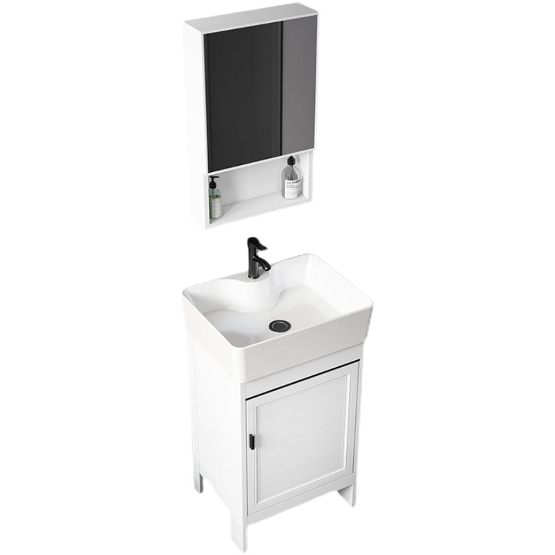Freestanding Bathroom Vanity Metal Contemporary Bathroom Sink Vanity Clearhalo 'Bathroom Remodel & Bathroom Fixtures' 'Bathroom Vanities' 'bathroom_vanities' 'Home Improvement' 'home_improvement' 'home_improvement_bathroom_vanities' 7114967