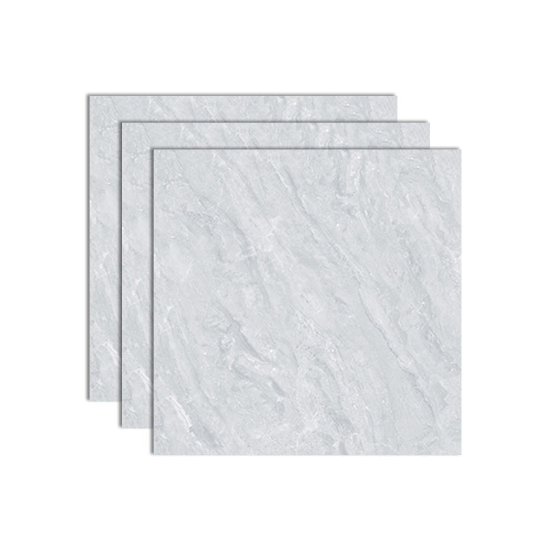 Square Floor Tile Straight Edge Polished Water Resistant Marbling Tile Light Gray Clearhalo 'Floor Tiles & Wall Tiles' 'floor_tiles_wall_tiles' 'Flooring 'Home Improvement' 'home_improvement' 'home_improvement_floor_tiles_wall_tiles' Walls and Ceiling' 7115234