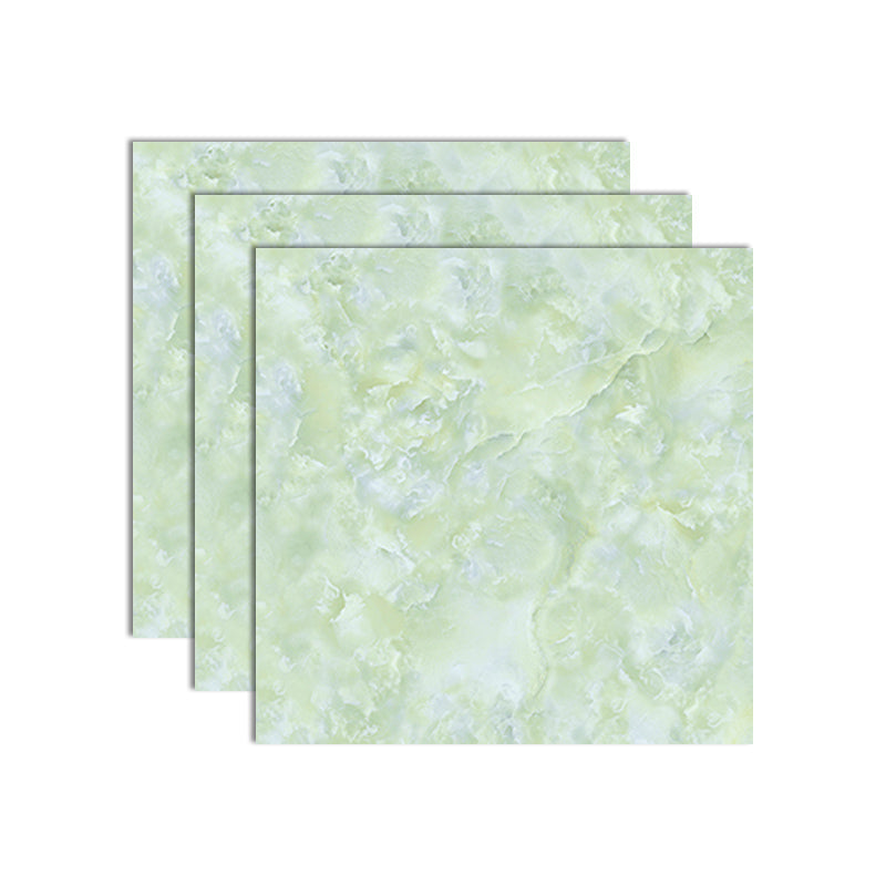 Square Floor Tile Straight Edge Polished Water Resistant Marbling Tile Green Clearhalo 'Floor Tiles & Wall Tiles' 'floor_tiles_wall_tiles' 'Flooring 'Home Improvement' 'home_improvement' 'home_improvement_floor_tiles_wall_tiles' Walls and Ceiling' 7115240