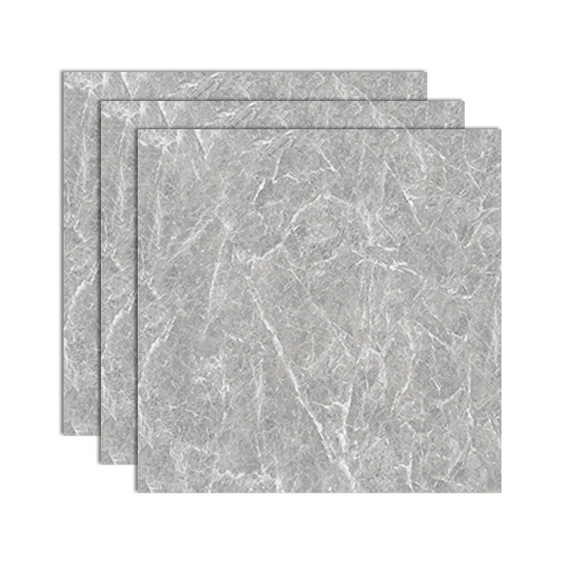 Square Floor Tile Straight Edge Polished Water Resistant Marbling Tile Heather Gray Clearhalo 'Floor Tiles & Wall Tiles' 'floor_tiles_wall_tiles' 'Flooring 'Home Improvement' 'home_improvement' 'home_improvement_floor_tiles_wall_tiles' Walls and Ceiling' 7115243