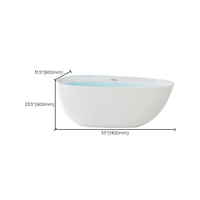 Modern Back to Wall Bath Freestanding Acrylic Soaking Bathtub Clearhalo 'Bathroom Remodel & Bathroom Fixtures' 'Bathtubs' 'Home Improvement' 'home_improvement' 'home_improvement_bathtubs' 'Showers & Bathtubs' 7115693