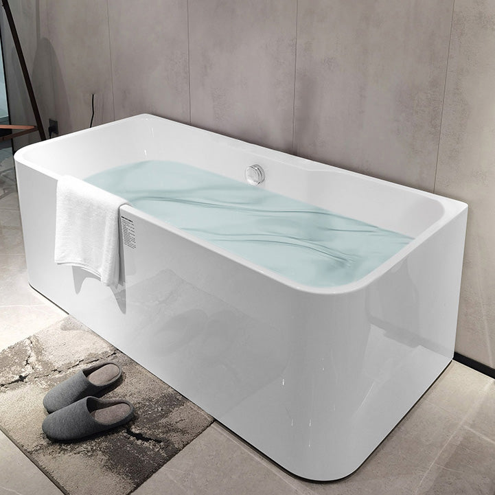 Flat Bottom Soaking Bathtub Antique Finish Modern Back to Wall Bath Tub Tub Clearhalo 'Bathroom Remodel & Bathroom Fixtures' 'Bathtubs' 'Home Improvement' 'home_improvement' 'home_improvement_bathtubs' 'Showers & Bathtubs' 7115714