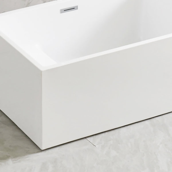 Freestanding Soaking Bathtub Antique Finish Rectangular Bathtub (Faucet not Included) Clearhalo 'Bathroom Remodel & Bathroom Fixtures' 'Bathtubs' 'Home Improvement' 'home_improvement' 'home_improvement_bathtubs' 'Showers & Bathtubs' 7115773