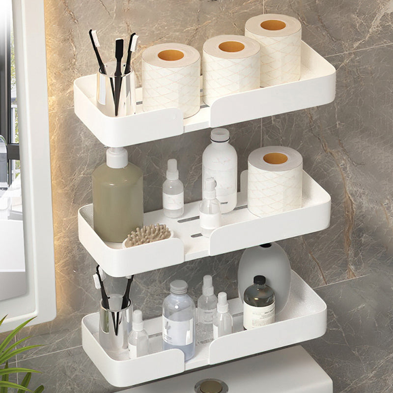 Modern Rectangular Bath Shelf 2/3-Piece Bathroom Accessory Set 14" White 3 Piece Set Clearhalo 'Bathroom Hardware Sets' 'Bathroom Hardware' 'Bathroom Remodel & Bathroom Fixtures' 'bathroom_hardware_sets' 'Home Improvement' 'home_improvement' 'home_improvement_bathroom_hardware_sets' 7115975