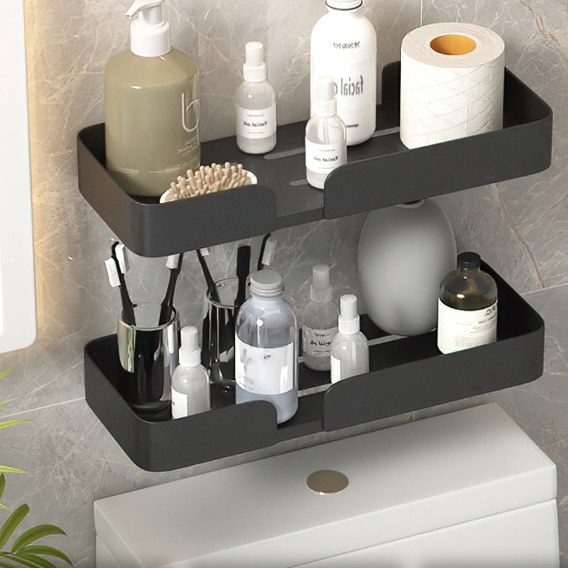 Modern Rectangular Bath Shelf 2/3-Piece Bathroom Accessory Set Clearhalo 'Bathroom Hardware Sets' 'Bathroom Hardware' 'Bathroom Remodel & Bathroom Fixtures' 'bathroom_hardware_sets' 'Home Improvement' 'home_improvement' 'home_improvement_bathroom_hardware_sets' 7115982