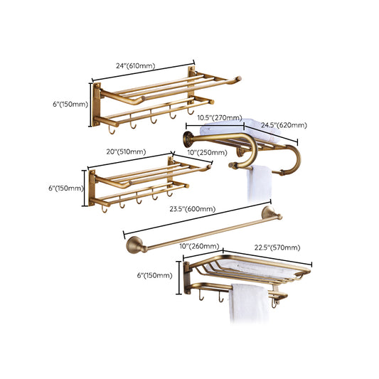 Traditional Bathroom Accessories Hardware Set Brass Accessories Hardware Set Clearhalo 'Bathroom Hardware Sets' 'Bathroom Hardware' 'Bathroom Remodel & Bathroom Fixtures' 'bathroom_hardware_sets' 'Home Improvement' 'home_improvement' 'home_improvement_bathroom_hardware_sets' 7116128