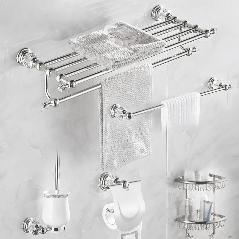 Modern Bathroom Accessory Set Silver Bathroom Accessories Hardware Set