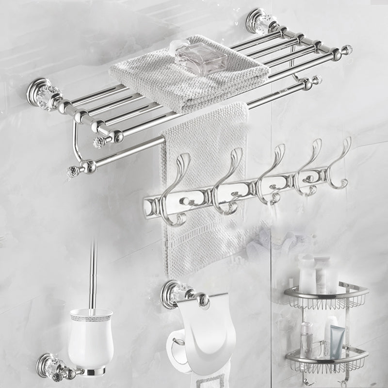 Modern Bathroom Accessories Hardware Set Silver Accessories Hardware Set Clearhalo 'Bathroom Hardware Sets' 'Bathroom Hardware' 'Bathroom Remodel & Bathroom Fixtures' 'bathroom_hardware_sets' 'Home Improvement' 'home_improvement' 'home_improvement_bathroom_hardware_sets' 7116211