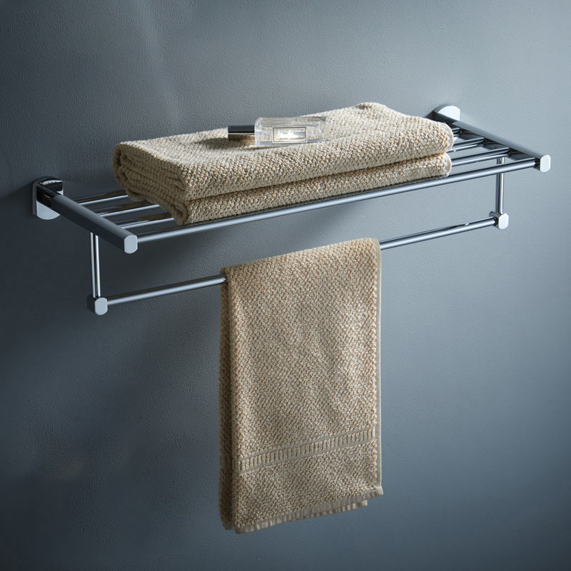 Modern Bathroom Accessory Kit Silver Bathroom Accessories Hardware Set Towel Rack Clearhalo 'Bathroom Hardware Sets' 'Bathroom Hardware' 'Bathroom Remodel & Bathroom Fixtures' 'bathroom_hardware_sets' 'Home Improvement' 'home_improvement' 'home_improvement_bathroom_hardware_sets' 7116221