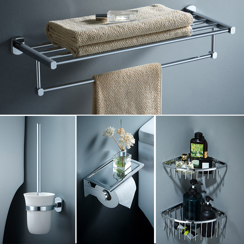 Modern Bathroom Accessory Set Silver Bathroom Accessories Hardware Set -  Clearhalo