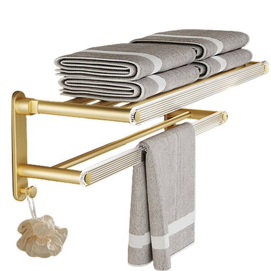 Modern Bathroom Accessory Set in Gold Metal and Acrylic Bath Hardware Set Clearhalo 'Bathroom Hardware Sets' 'Bathroom Hardware' 'Bathroom Remodel & Bathroom Fixtures' 'bathroom_hardware_sets' 'Home Improvement' 'home_improvement' 'home_improvement_bathroom_hardware_sets' 7116284