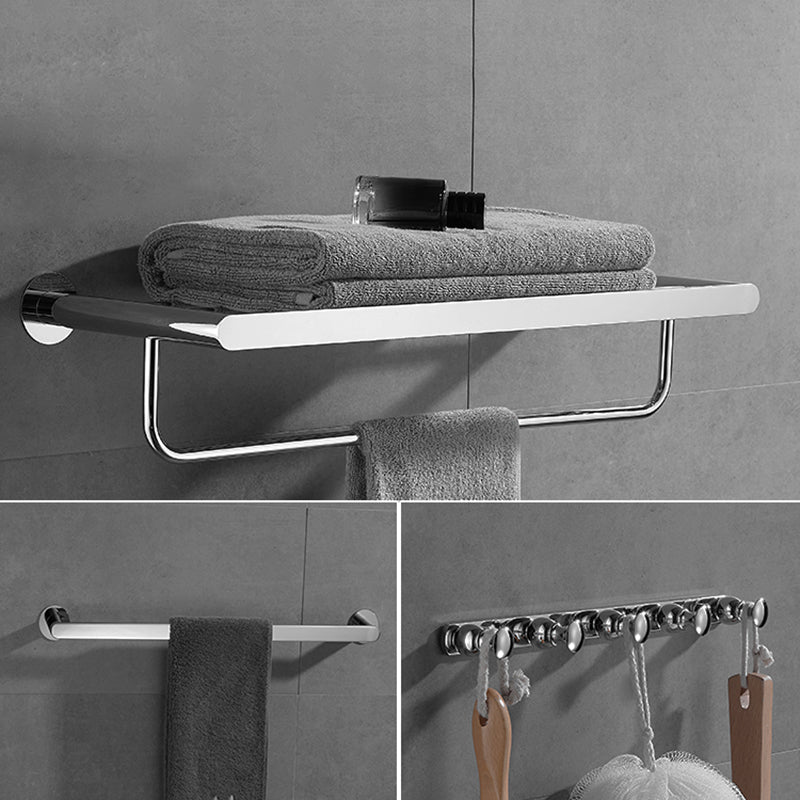 Modern Bathroom Accessories Hardware Set Silver Bathroom Hardware Set Clearhalo 'Bathroom Hardware Sets' 'Bathroom Hardware' 'Bathroom Remodel & Bathroom Fixtures' 'bathroom_hardware_sets' 'Home Improvement' 'home_improvement' 'home_improvement_bathroom_hardware_sets' 7116317