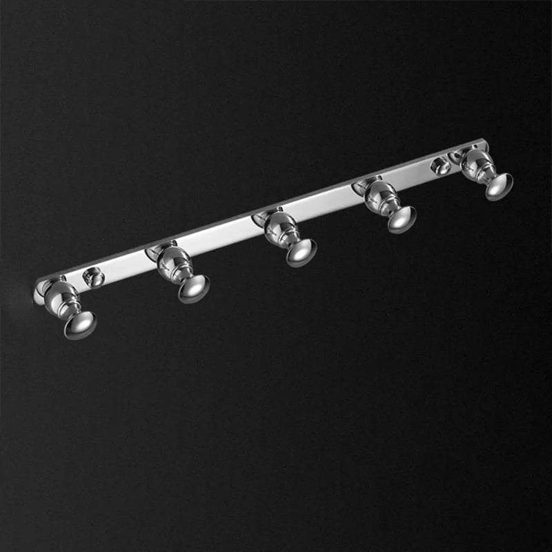 Modern Bathroom Accessories Hardware Set Silver Bathroom Hardware Set Row Hook-5 Hooks Clearhalo 'Bathroom Hardware Sets' 'Bathroom Hardware' 'Bathroom Remodel & Bathroom Fixtures' 'bathroom_hardware_sets' 'Home Improvement' 'home_improvement' 'home_improvement_bathroom_hardware_sets' 7116341