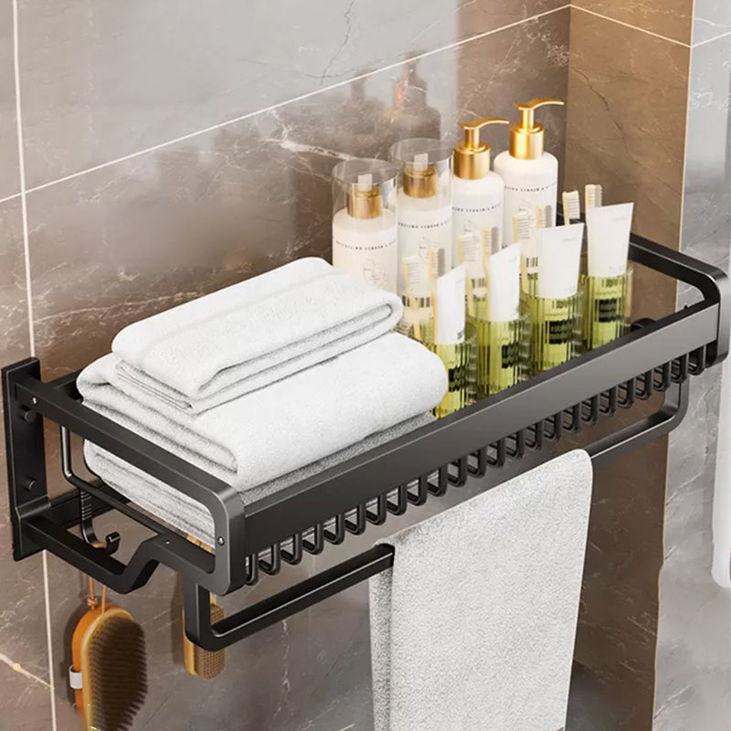 Modern Bathroom Accessories Hardware Set Bath Shelf Accessories Hardware Set Black Clearhalo 'Bathroom Hardware Sets' 'Bathroom Hardware' 'Bathroom Remodel & Bathroom Fixtures' 'bathroom_hardware_sets' 'Home Improvement' 'home_improvement' 'home_improvement_bathroom_hardware_sets' 7116438