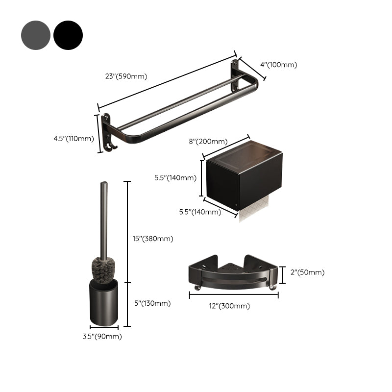 Modern Bathroom Accessories Hardware Set Bath Shelf Accessories Hardware Set Clearhalo 'Bathroom Hardware Sets' 'Bathroom Hardware' 'Bathroom Remodel & Bathroom Fixtures' 'bathroom_hardware_sets' 'Home Improvement' 'home_improvement' 'home_improvement_bathroom_hardware_sets' 7116450