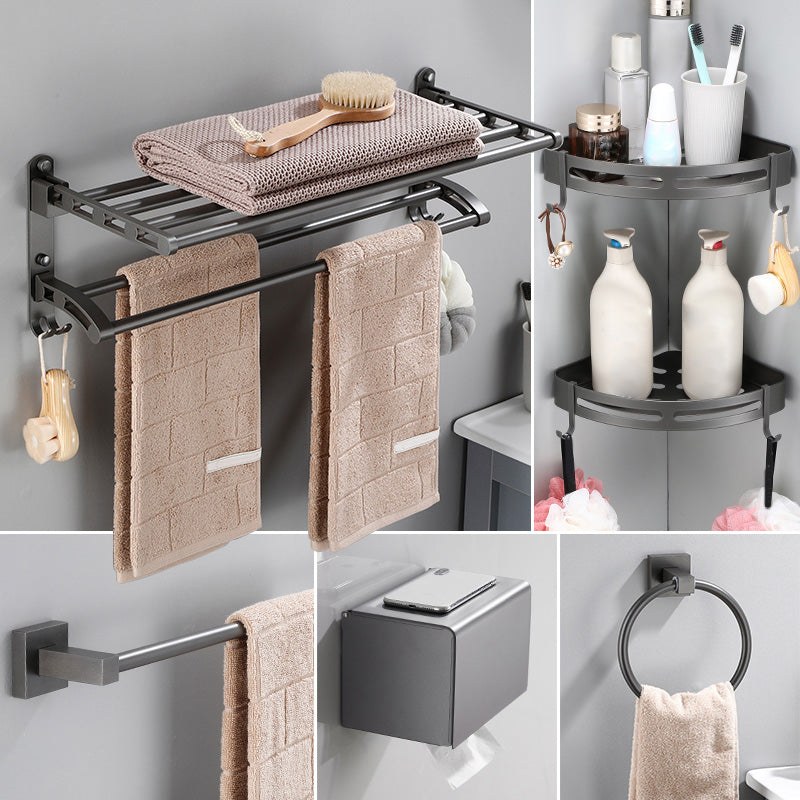 Modern Bathroom Accessories Hardware Set Grey Bathroom Hardware Set Clearhalo 'Bathroom Hardware Sets' 'Bathroom Hardware' 'Bathroom Remodel & Bathroom Fixtures' 'bathroom_hardware_sets' 'Home Improvement' 'home_improvement' 'home_improvement_bathroom_hardware_sets' 7116467