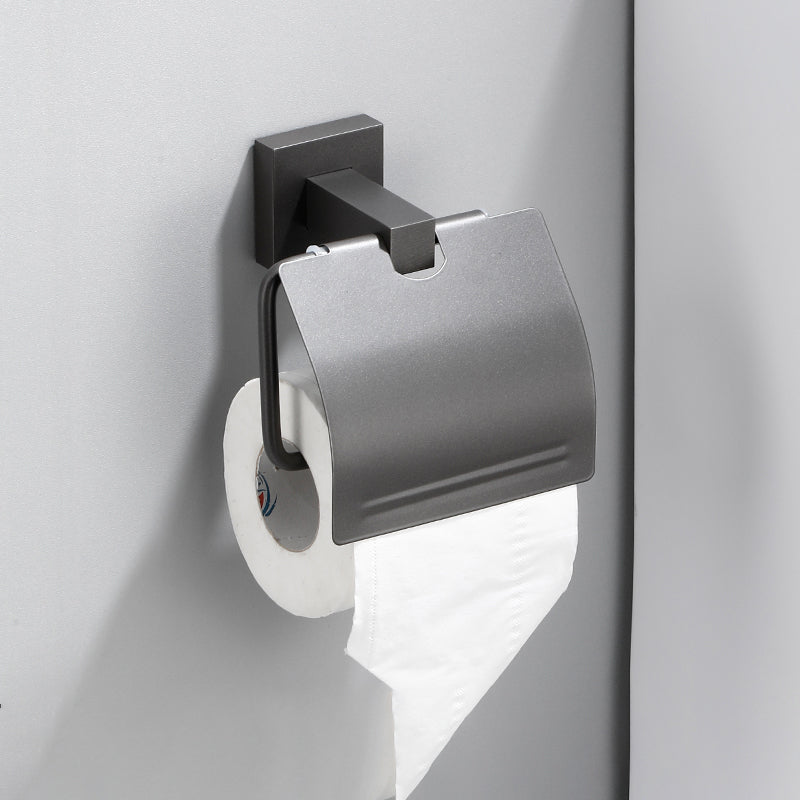 Modern Bathroom Accessories Hardware Set Grey Bathroom Hardware Set Toilet Paper Holder Clearhalo 'Bathroom Hardware Sets' 'Bathroom Hardware' 'Bathroom Remodel & Bathroom Fixtures' 'bathroom_hardware_sets' 'Home Improvement' 'home_improvement' 'home_improvement_bathroom_hardware_sets' 7116469