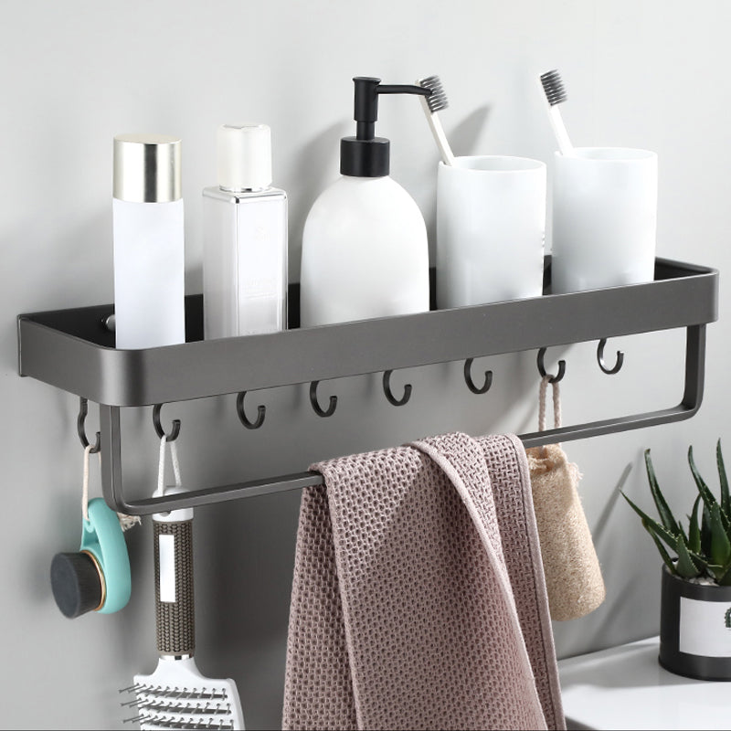 Modern Bathroom Accessories Hardware Set Grey Bathroom Hardware Set Bath Shelf (20"L ) Clearhalo 'Bathroom Hardware Sets' 'Bathroom Hardware' 'Bathroom Remodel & Bathroom Fixtures' 'bathroom_hardware_sets' 'Home Improvement' 'home_improvement' 'home_improvement_bathroom_hardware_sets' 7116477