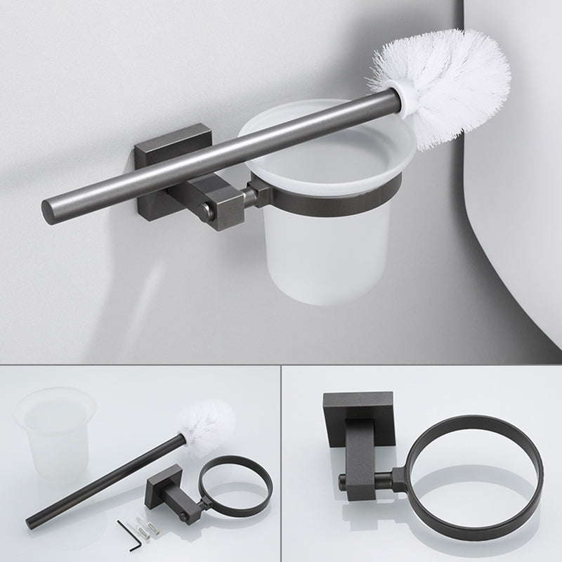 Modern Bathroom Accessories Hardware Set Grey Bathroom Hardware Set Clearhalo 'Bathroom Hardware Sets' 'Bathroom Hardware' 'Bathroom Remodel & Bathroom Fixtures' 'bathroom_hardware_sets' 'Home Improvement' 'home_improvement' 'home_improvement_bathroom_hardware_sets' 7116479