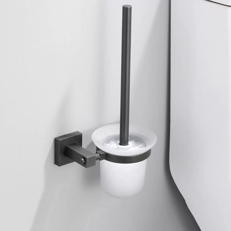 Modern Bathroom Accessories Hardware Set Grey Bathroom Hardware Set Toilet Brush Clearhalo 'Bathroom Hardware Sets' 'Bathroom Hardware' 'Bathroom Remodel & Bathroom Fixtures' 'bathroom_hardware_sets' 'Home Improvement' 'home_improvement' 'home_improvement_bathroom_hardware_sets' 7116497