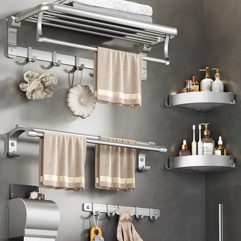 Modern Bathroom Accessories Hardware Set Silver Bathroom Accessories Hardware Set Clearhalo 'Bathroom Hardware Sets' 'Bathroom Hardware' 'Bathroom Remodel & Bathroom Fixtures' 'bathroom_hardware_sets' 'Home Improvement' 'home_improvement' 'home_improvement_bathroom_hardware_sets' 7116627