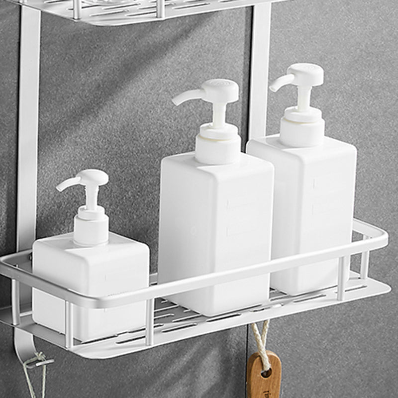 Contemporary Metal Bathroom Accessories Hardware Set with Bath Shelf Clearhalo 'Bathroom Hardware Sets' 'Bathroom Hardware' 'Bathroom Remodel & Bathroom Fixtures' 'bathroom_hardware_sets' 'Home Improvement' 'home_improvement' 'home_improvement_bathroom_hardware_sets' 7116689