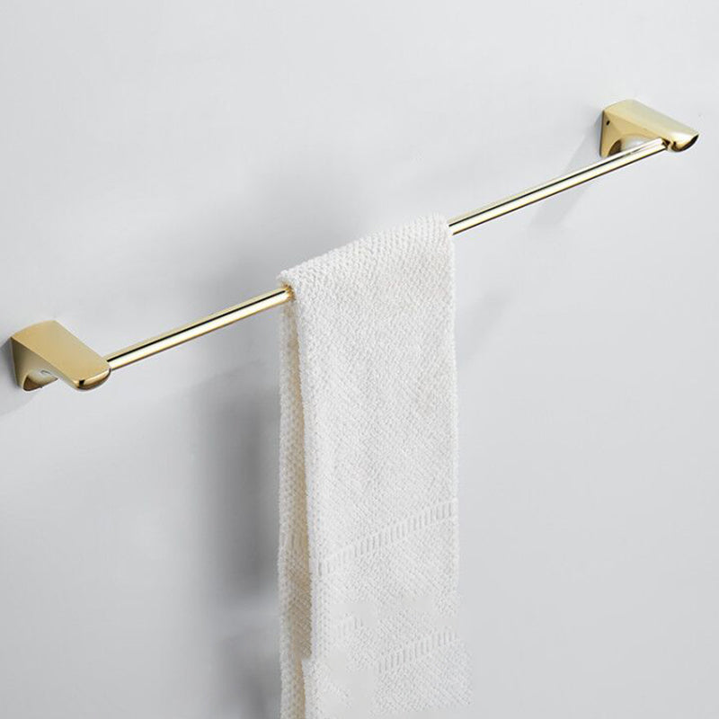 Modern Bathroom Accessories Hardware Set Gold Bathroom Hardware Single Bar Towel Bar (24"L) Clearhalo 'Bathroom Hardware Sets' 'Bathroom Hardware' 'Bathroom Remodel & Bathroom Fixtures' 'bathroom_hardware_sets' 'Home Improvement' 'home_improvement' 'home_improvement_bathroom_hardware_sets' 7116790