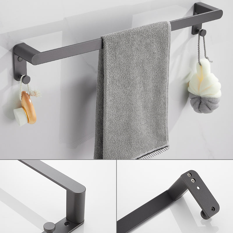 Grey Bathroom Accessory Kit Modern Bathroom Accessories Hardware Set Clearhalo 'Bathroom Hardware Sets' 'Bathroom Hardware' 'Bathroom Remodel & Bathroom Fixtures' 'bathroom_hardware_sets' 'Home Improvement' 'home_improvement' 'home_improvement_bathroom_hardware_sets' 7116863