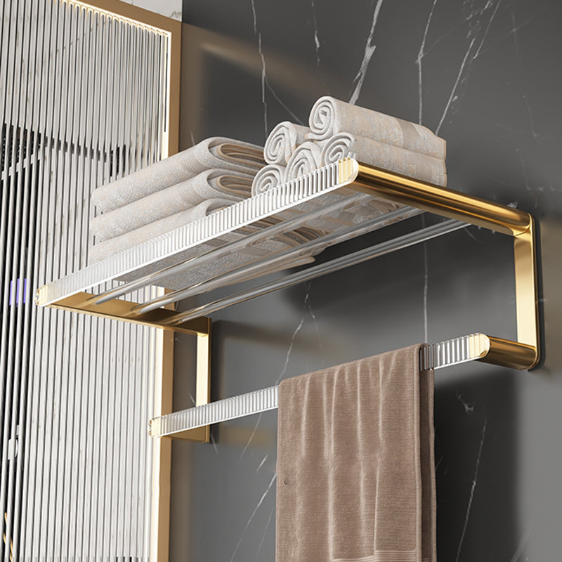 Metal and Acrylic Bathroom Accessory Set Transparent Bathroom Hardware Towel Rack Clearhalo 'Bathroom Hardware Sets' 'Bathroom Hardware' 'Bathroom Remodel & Bathroom Fixtures' 'bathroom_hardware_sets' 'Home Improvement' 'home_improvement' 'home_improvement_bathroom_hardware_sets' 7117165