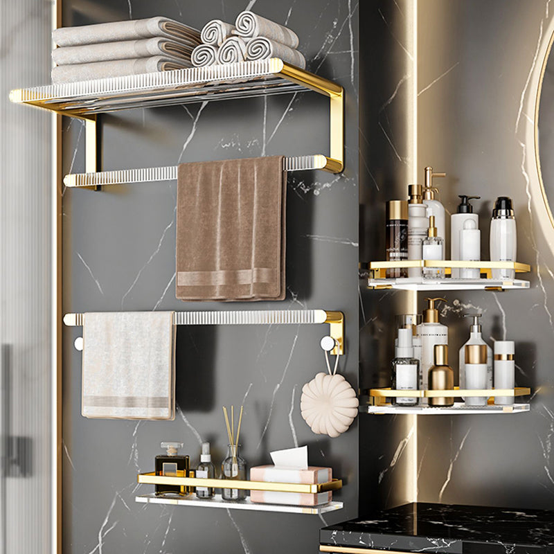 Metal and Acrylic Bathroom Accessory Set Transparent Bathroom Hardware Clearhalo 'Bathroom Hardware Sets' 'Bathroom Hardware' 'Bathroom Remodel & Bathroom Fixtures' 'bathroom_hardware_sets' 'Home Improvement' 'home_improvement' 'home_improvement_bathroom_hardware_sets' 7117170