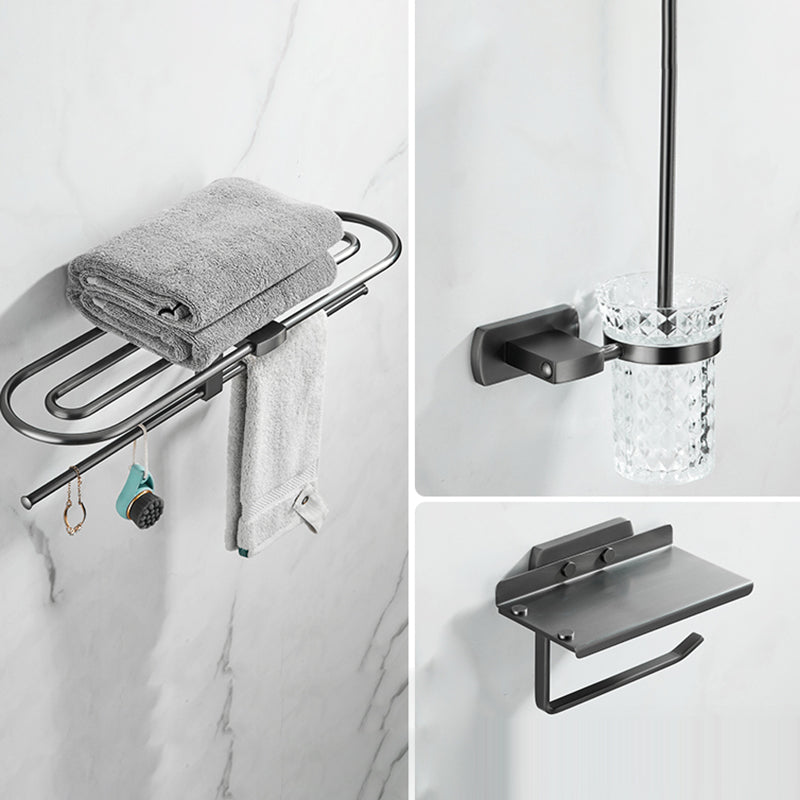 Modern Silver Bathroom Accessory As Individual Or As a Set with Towel Bar Oval 3-Piece Set (Towel Rack) Clearhalo 'Bathroom Hardware Sets' 'Bathroom Hardware' 'Bathroom Remodel & Bathroom Fixtures' 'bathroom_hardware_sets' 'Home Improvement' 'home_improvement' 'home_improvement_bathroom_hardware_sets' 7117192