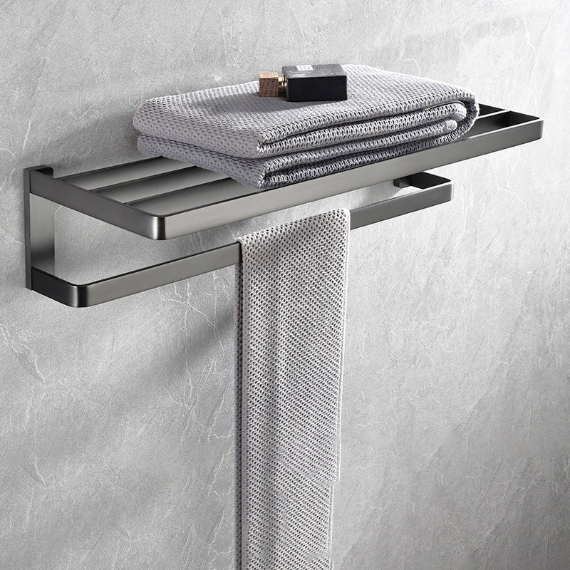 Grey Metal Modern Bathroom Accessory As Individual Or As a Set Towel Rack (24"L) Clearhalo 'Bathroom Hardware Sets' 'Bathroom Hardware' 'Bathroom Remodel & Bathroom Fixtures' 'bathroom_hardware_sets' 'Home Improvement' 'home_improvement' 'home_improvement_bathroom_hardware_sets' 7117236