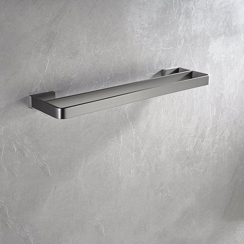 Grey Metal Modern Bathroom Accessory As Individual Or As a Set Double Bars Towel Bar (16"L) Clearhalo 'Bathroom Hardware Sets' 'Bathroom Hardware' 'Bathroom Remodel & Bathroom Fixtures' 'bathroom_hardware_sets' 'Home Improvement' 'home_improvement' 'home_improvement_bathroom_hardware_sets' 7117244