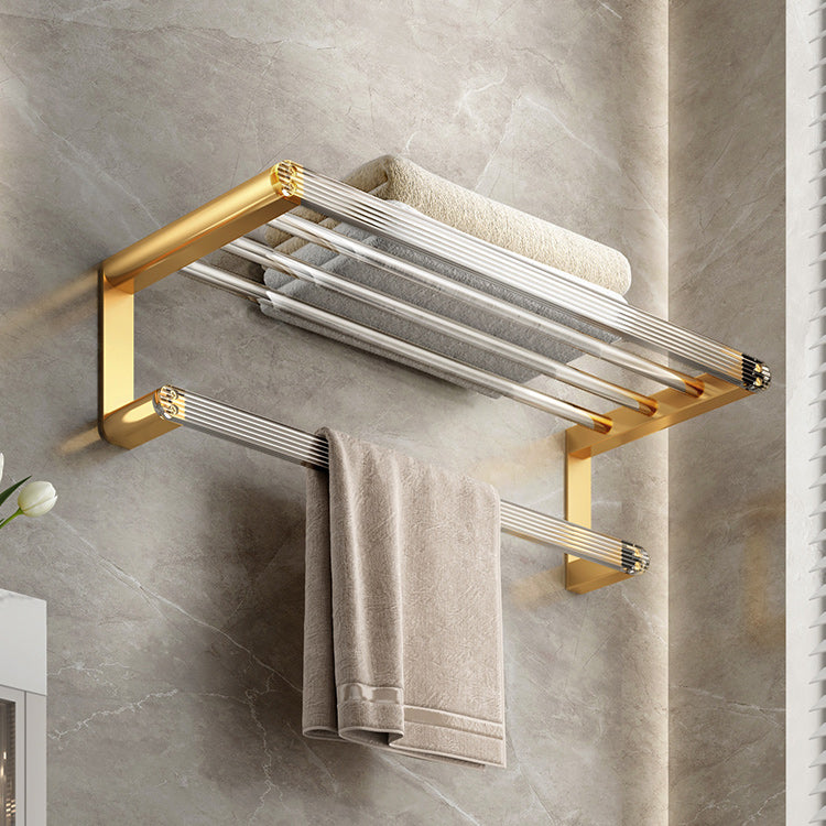 Plastic Modern Bathroom Accessories Hardware Set with Bath Shelf Towel Rack Clearhalo 'Bathroom Hardware Sets' 'Bathroom Hardware' 'Bathroom Remodel & Bathroom Fixtures' 'bathroom_hardware_sets' 'Home Improvement' 'home_improvement' 'home_improvement_bathroom_hardware_sets' 7117272