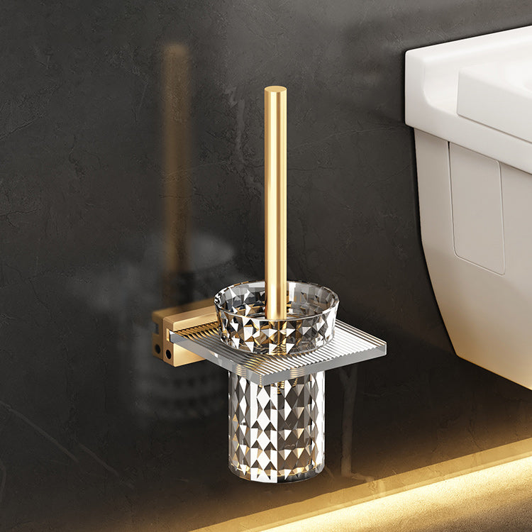 Plastic Modern Bathroom Accessories Hardware Set with Bath Shelf Toilet Brush Clearhalo 'Bathroom Hardware Sets' 'Bathroom Hardware' 'Bathroom Remodel & Bathroom Fixtures' 'bathroom_hardware_sets' 'Home Improvement' 'home_improvement' 'home_improvement_bathroom_hardware_sets' 7117273