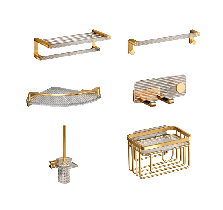 Plastic Modern Bathroom Accessories Hardware Set with Bath Shelf Clearhalo 'Bathroom Hardware Sets' 'Bathroom Hardware' 'Bathroom Remodel & Bathroom Fixtures' 'bathroom_hardware_sets' 'Home Improvement' 'home_improvement' 'home_improvement_bathroom_hardware_sets' 7117274