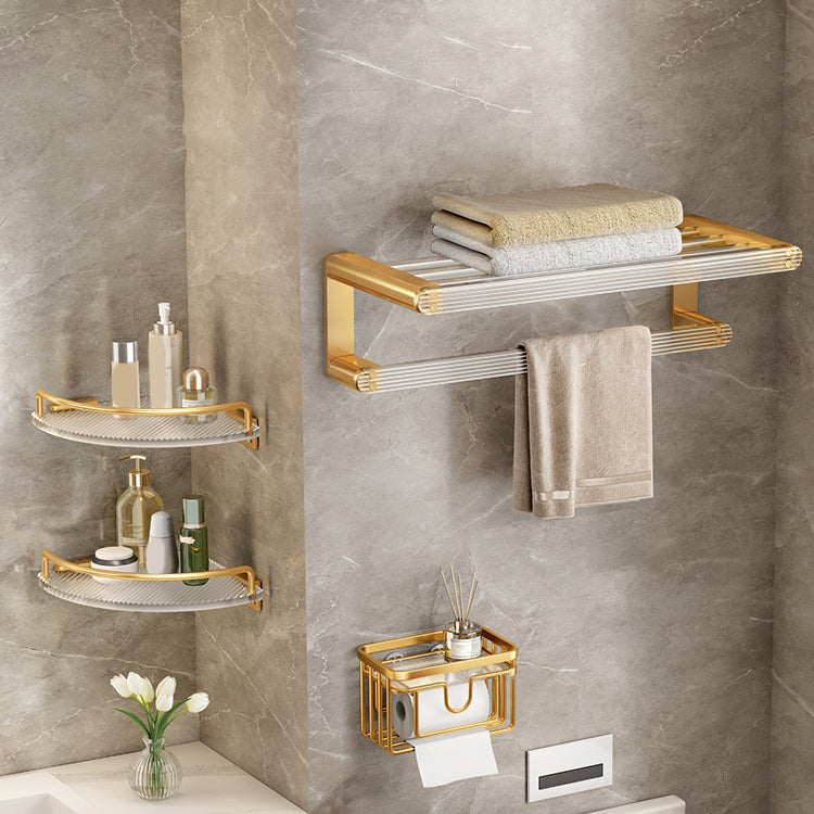 Plastic Modern Bathroom Accessories Hardware Set with Bath Shelf 4-Piece Set (Toilet Paper Holder) Clearhalo 'Bathroom Hardware Sets' 'Bathroom Hardware' 'Bathroom Remodel & Bathroom Fixtures' 'bathroom_hardware_sets' 'Home Improvement' 'home_improvement' 'home_improvement_bathroom_hardware_sets' 7117279