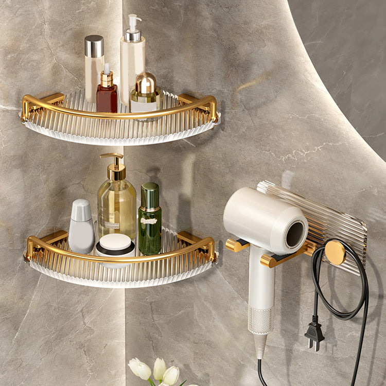 Modern Golden Bathroom Accessory As Individual Or As a Set with Bath Shelf Clearhalo 'Bathroom Hardware Sets' 'Bathroom Hardware' 'Bathroom Remodel & Bathroom Fixtures' 'bathroom_hardware_sets' 'Home Improvement' 'home_improvement' 'home_improvement_bathroom_hardware_sets' 7117319