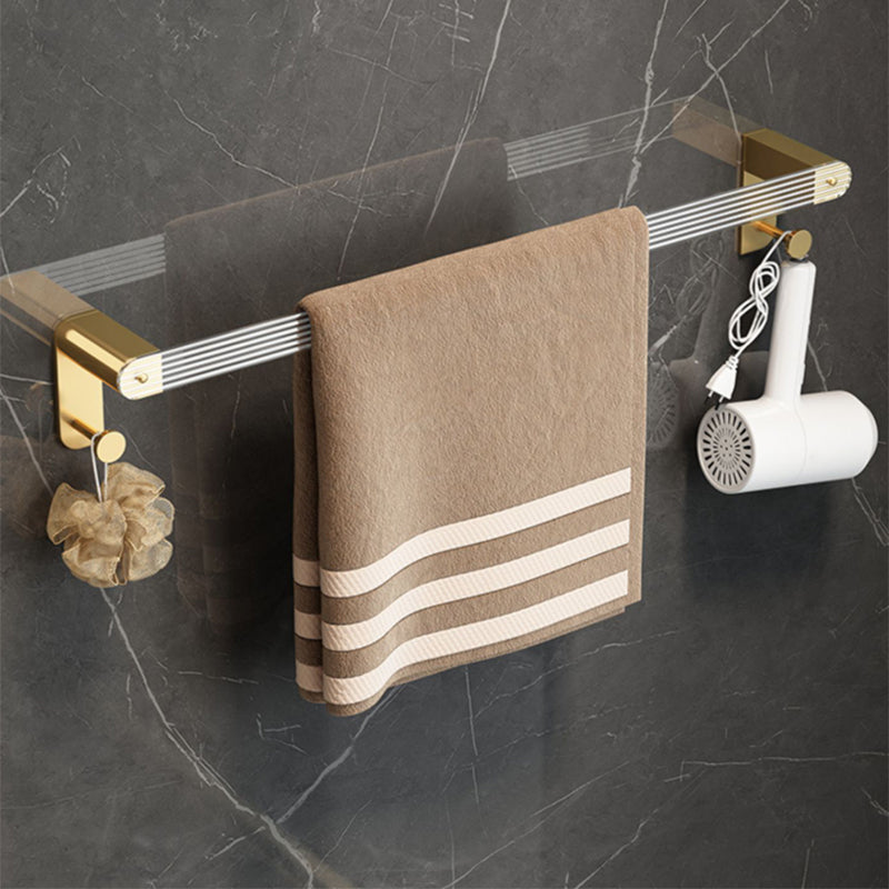 Modern Bathroom Accessory Set Bath Shelf Gold Towel Bar Bath Hardware Set Towel Bar Clearhalo 'Bathroom Hardware Sets' 'Bathroom Hardware' 'Bathroom Remodel & Bathroom Fixtures' 'bathroom_hardware_sets' 'Home Improvement' 'home_improvement' 'home_improvement_bathroom_hardware_sets' 7117359