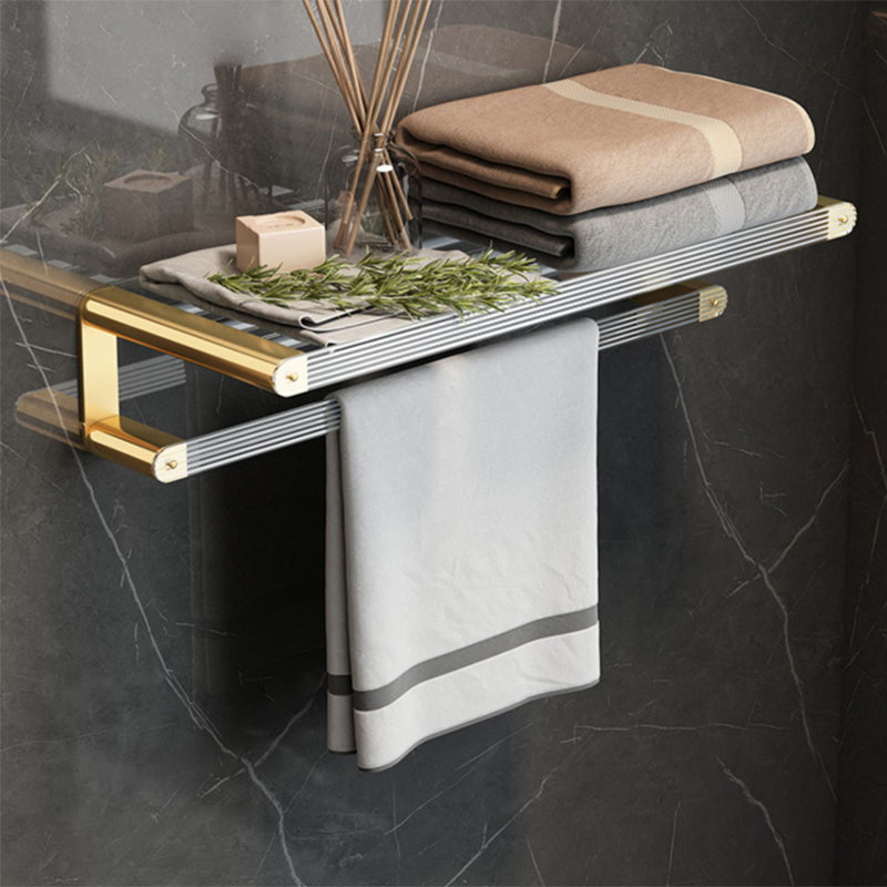 Modern Bathroom Accessory Set Bath Shelf Gold Towel Bar Bath Hardware Set Towel Rack Clearhalo 'Bathroom Hardware Sets' 'Bathroom Hardware' 'Bathroom Remodel & Bathroom Fixtures' 'bathroom_hardware_sets' 'Home Improvement' 'home_improvement' 'home_improvement_bathroom_hardware_sets' 7117362