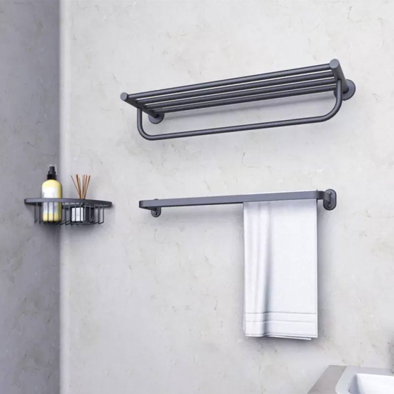 Grey Accessories Hardware Set Modern Bathroom Accessories Hardware Set 3-Piece Set (Double Rails) Clearhalo 'Bathroom Hardware Sets' 'Bathroom Hardware' 'Bathroom Remodel & Bathroom Fixtures' 'bathroom_hardware_sets' 'Home Improvement' 'home_improvement' 'home_improvement_bathroom_hardware_sets' 7118023