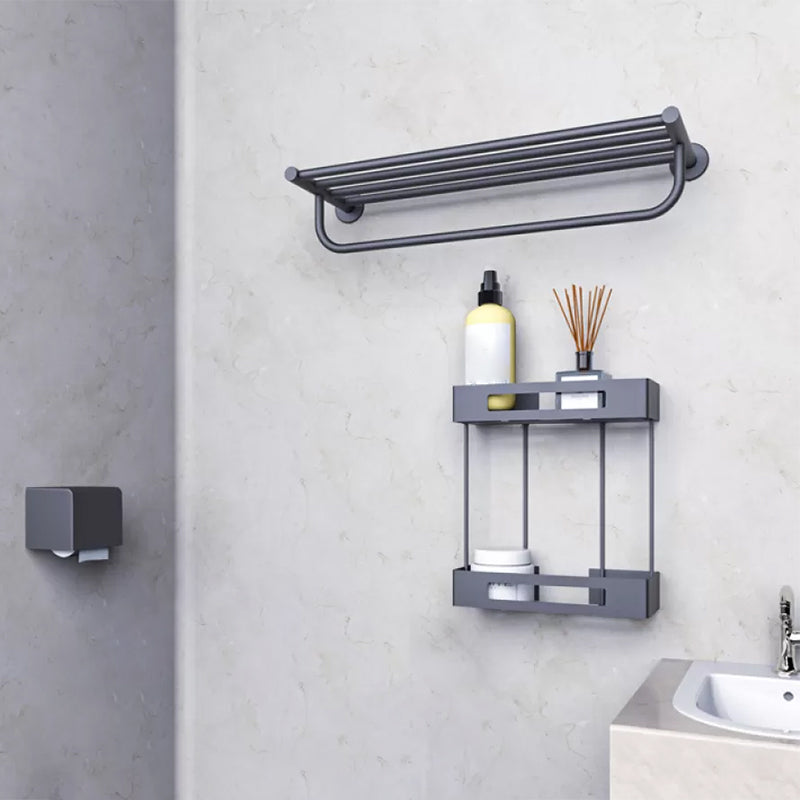 Accesorios de baño modernos Juego de herrajes Toallero gris Estante para  baño Juego de herrajes para baño - Clearhalo