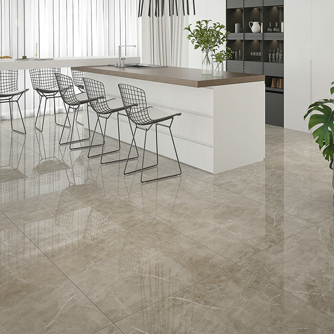 Polished Marbling Floor Tile Straight Edge Rectangle Singular Tile Grey 9 Pieces Clearhalo 'Floor Tiles & Wall Tiles' 'floor_tiles_wall_tiles' 'Flooring 'Home Improvement' 'home_improvement' 'home_improvement_floor_tiles_wall_tiles' Walls and Ceiling' 7119322