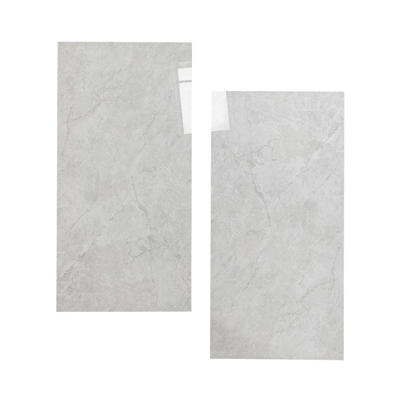 Marbling Floor Tile Straight Edge Polished Rectangle Singular Tile Light Gray Clearhalo 'Floor Tiles & Wall Tiles' 'floor_tiles_wall_tiles' 'Flooring 'Home Improvement' 'home_improvement' 'home_improvement_floor_tiles_wall_tiles' Walls and Ceiling' 7119410